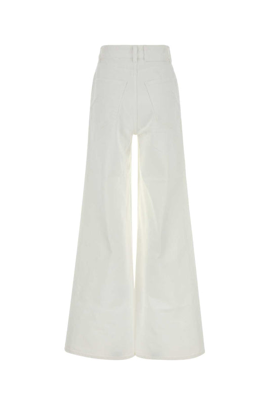 PALAZZO SHORTS LIGHT WHITE DENIM JEANS