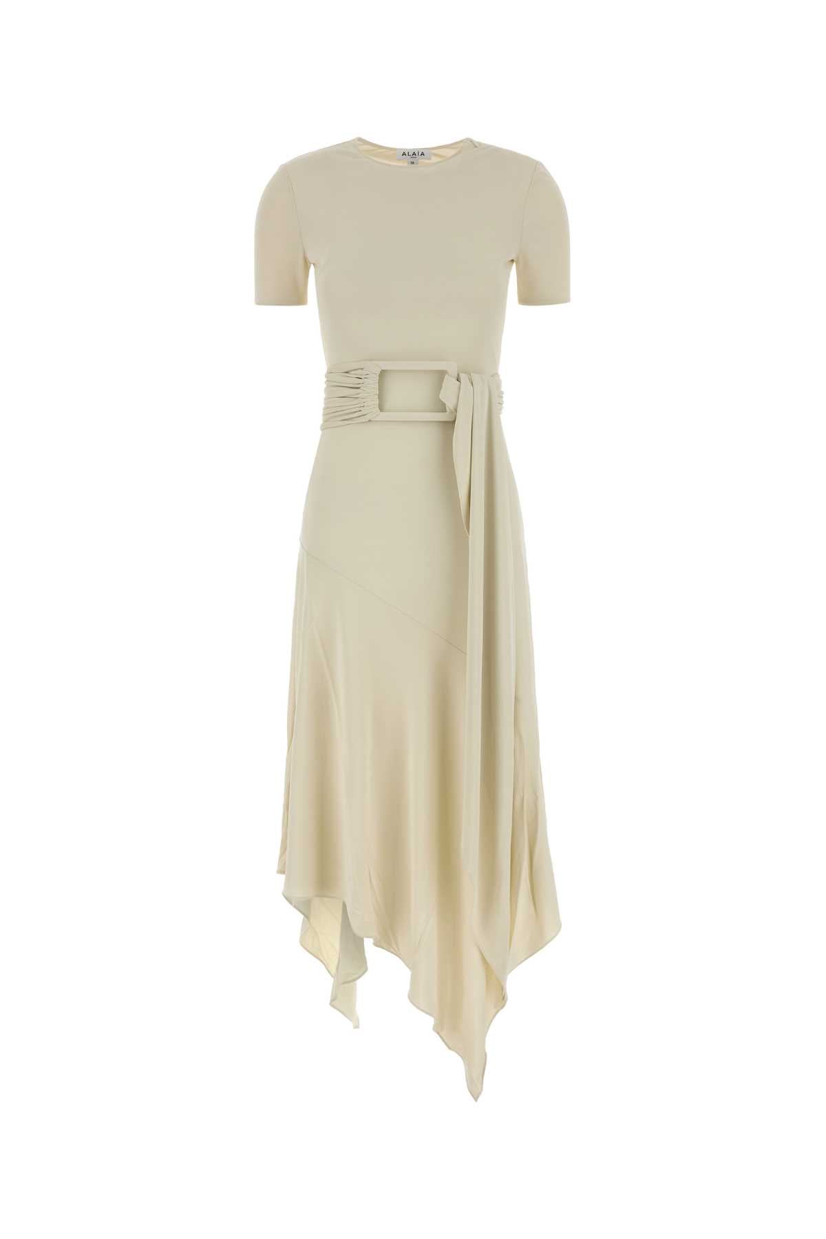 BELTED DRESS FLUID JERSEY DRESSES