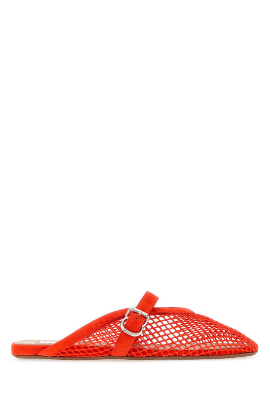 FISHNET FLAT MULES LOAFERS