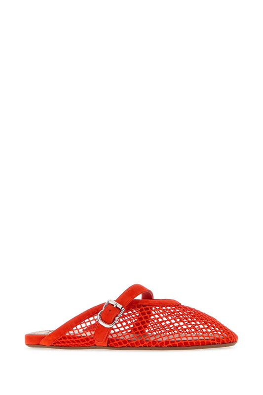 FISHNET FLAT MULES LOAFERS