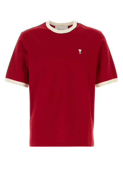 QUOTA-BICOLORTSHIRTWITHOFFWHITEAMIDECOEUREMBROIDER T-SHIRTS