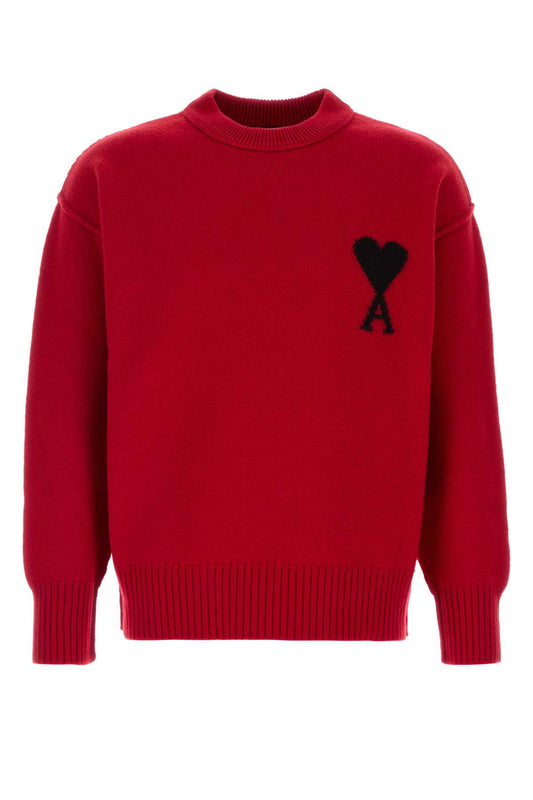 QUOTA-CREWNECKSWEATERWITHCONTRASTEDAMIDECOEUR KNITWEARS