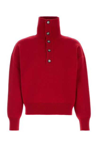 HIGHBUTTONEDCOLLARSWEATER KNITWEARS