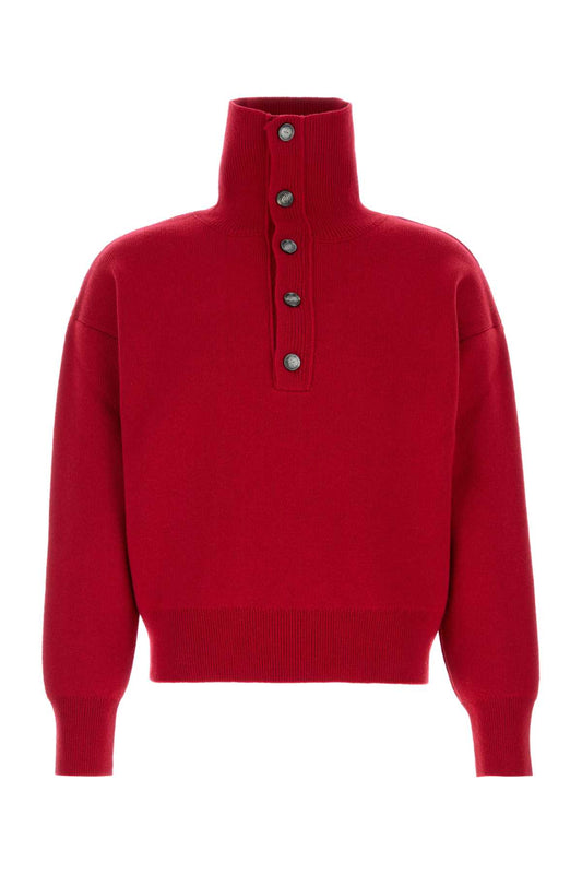 HIGHBUTTONEDCOLLARSWEATER KNITWEARS