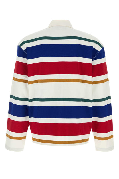 STRIPEDPOLOWITHAMIBOUCLETTEOVALPATCH POLO