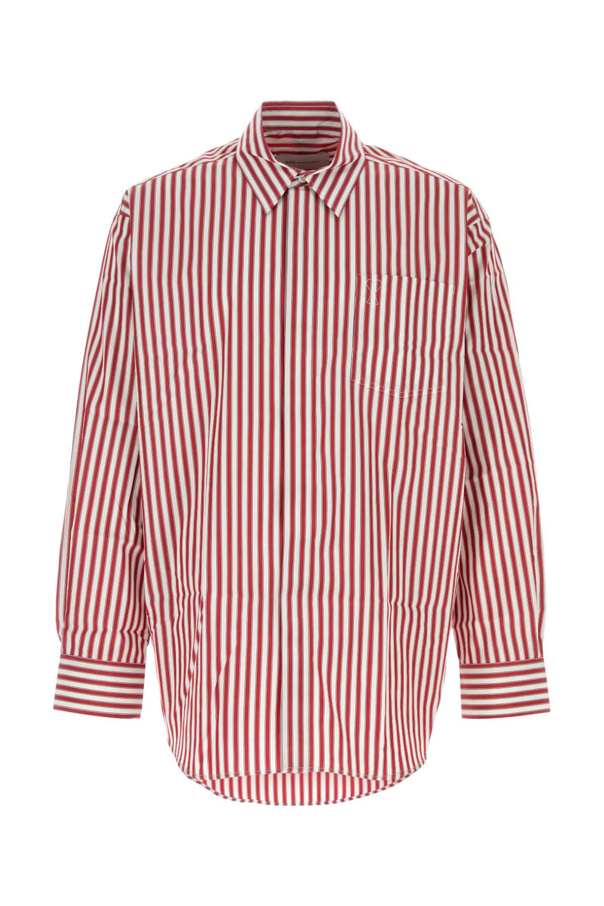 LARGEFITSHIRTWITHEMBOSSEDAMIDECOEURATPATCHPOCKET SHIRTS