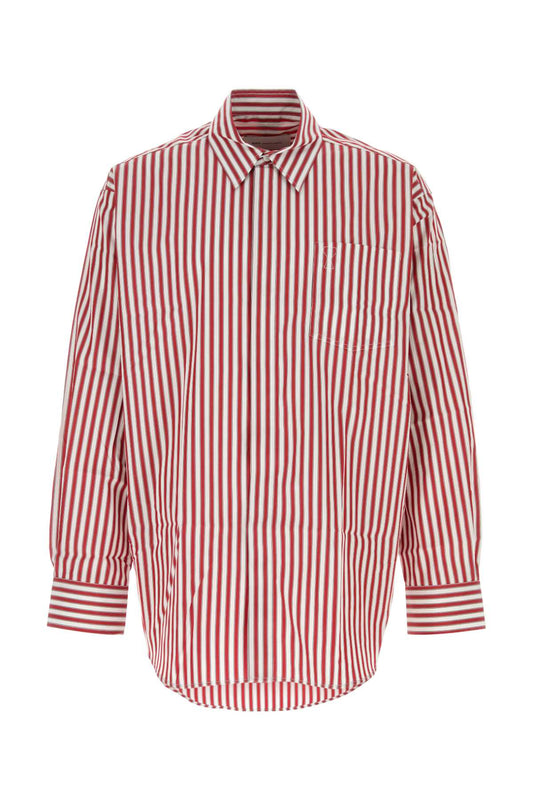 LARGEFITSHIRTWITHEMBOSSEDAMIDECOEURATPATCHPOCKET SHIRTS