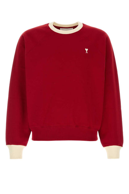 QUOTA-BICOLORSWEATSHIRTWITHOFFWHITEAMIDECOEUREMBRO SWEATSHIRTS