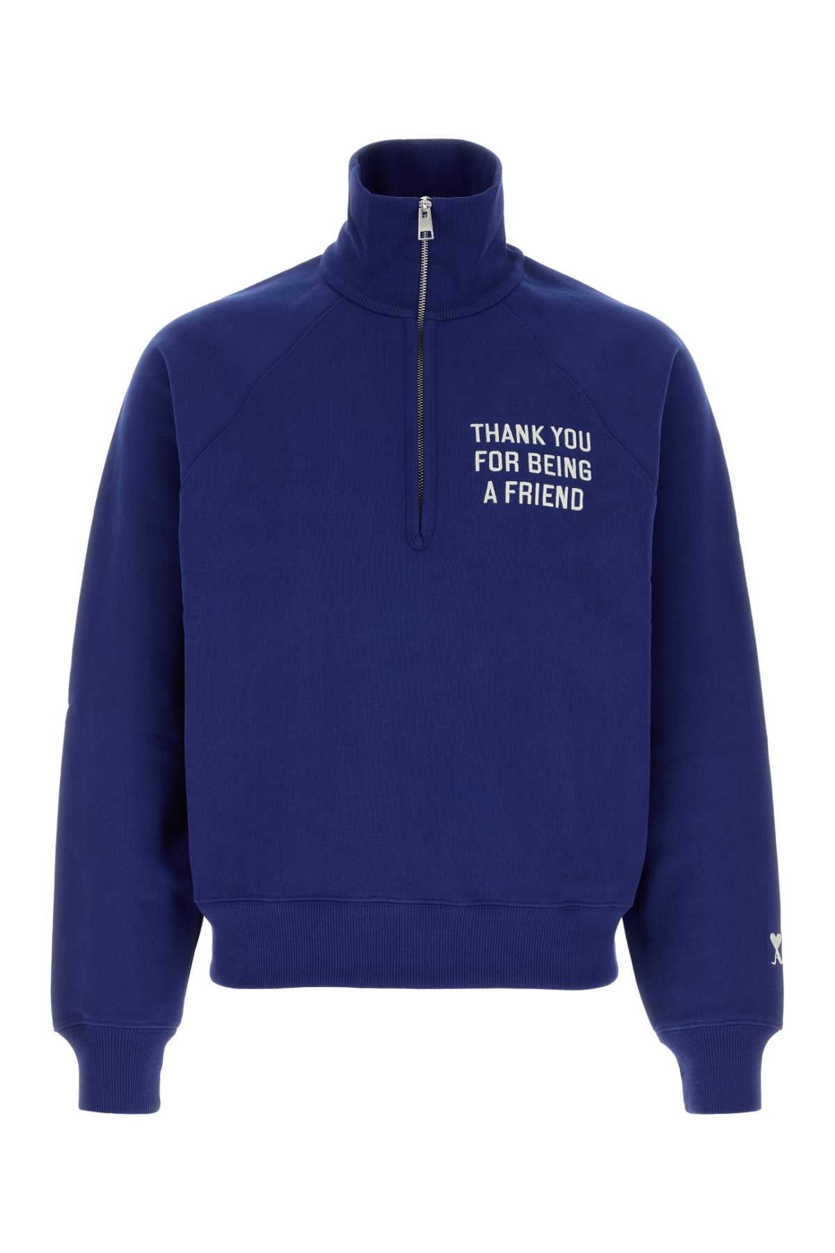 ZIPPEDSWEATSHIRTWITHEMBROIDERYTHANKYOUFORBEINGAFRI SWEATSHIRTS