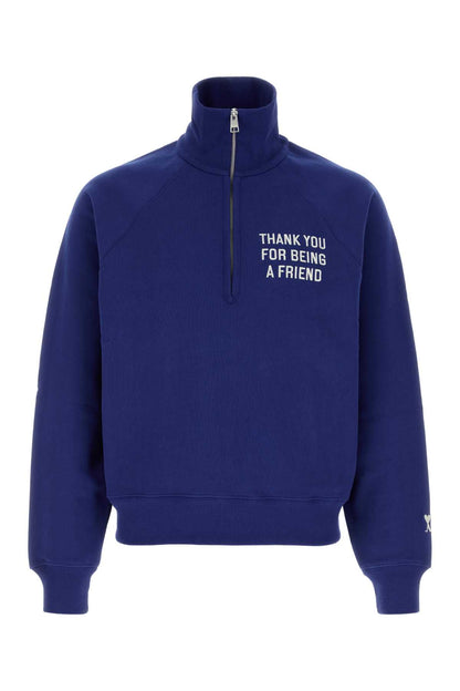 ZIPPEDSWEATSHIRTWITHEMBROIDERYTHANKYOUFORBEINGAFRI SWEATSHIRTS