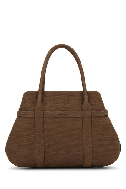 GHIERA SHOPPER SMALL TEXTURED NUBUCK HANDBAGS