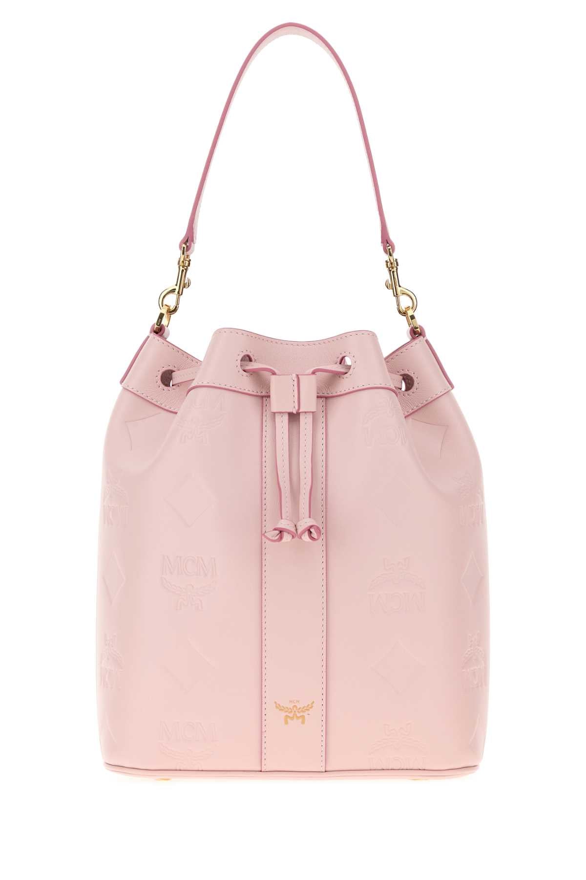 DESSAU LTHR DRAWSTRING MED QA BUCKET BAGS