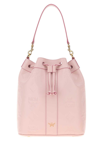 DESSAU LTHR DRAWSTRING MED QA BUCKET BAGS