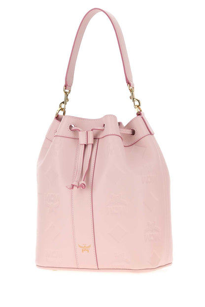 DESSAU LTHR DRAWSTRING MED QA BUCKET BAGS