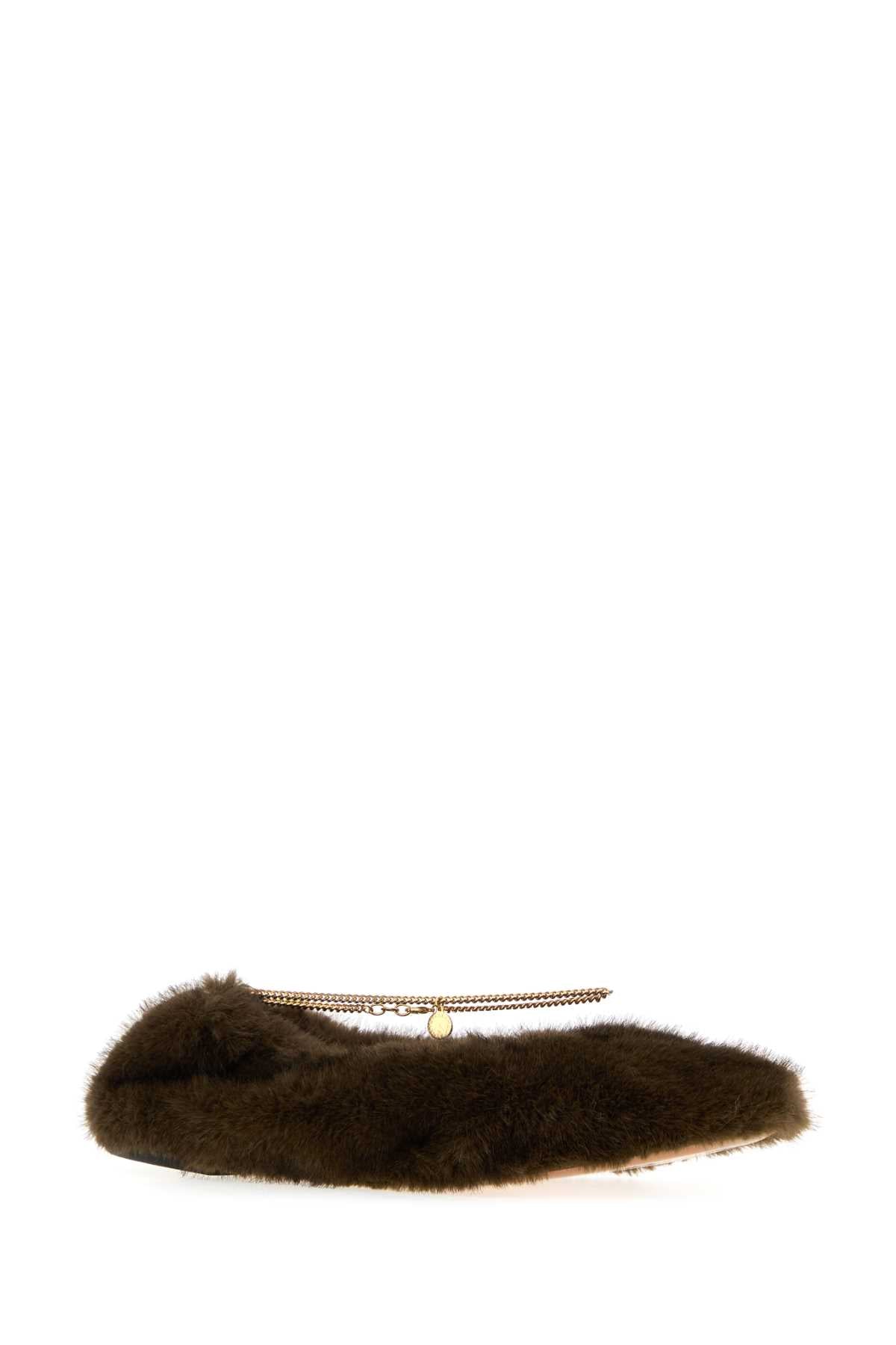 Ballerina Fff Mink Plush Fabric W/ Chain Detail BALLERINAS