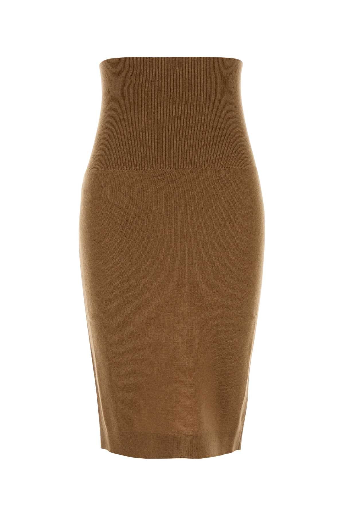 Wool Knit Pencil Skirt SKIRTS