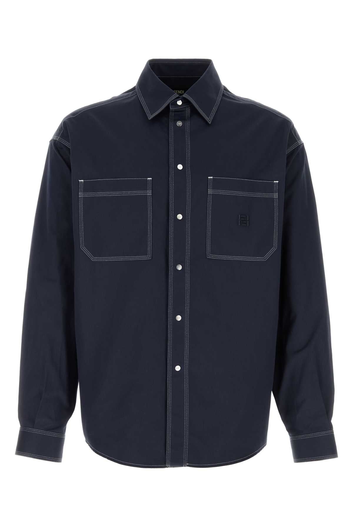 Fendi Shirt co with contr stitching