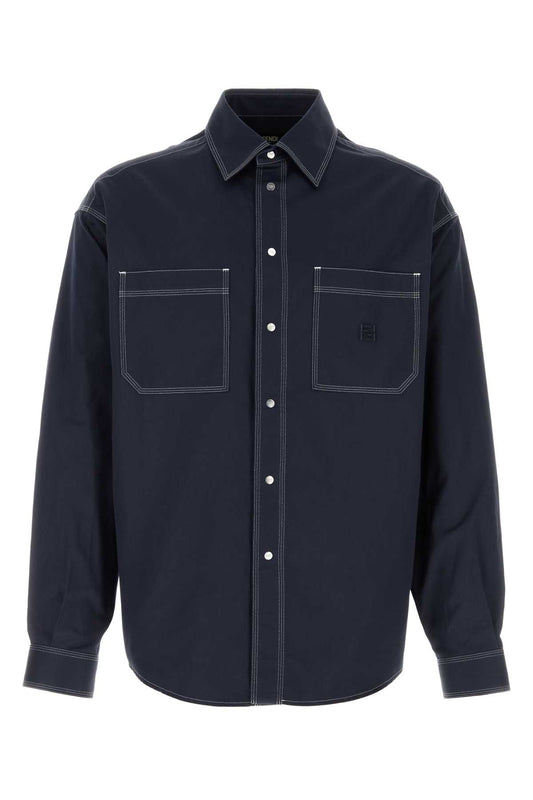 Fendi Shirt co with contr stitching