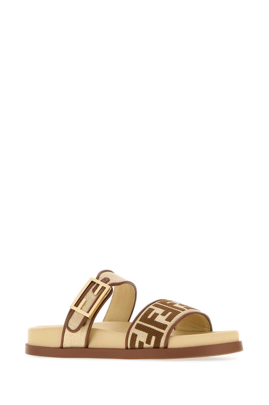 FEEL TES.RAFIA RIC.FF+TE.RAFIA SLIPPERS