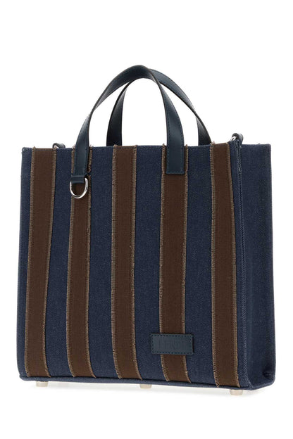 SHOPPER SMAL DENIM + CANVAS HANDBAGS