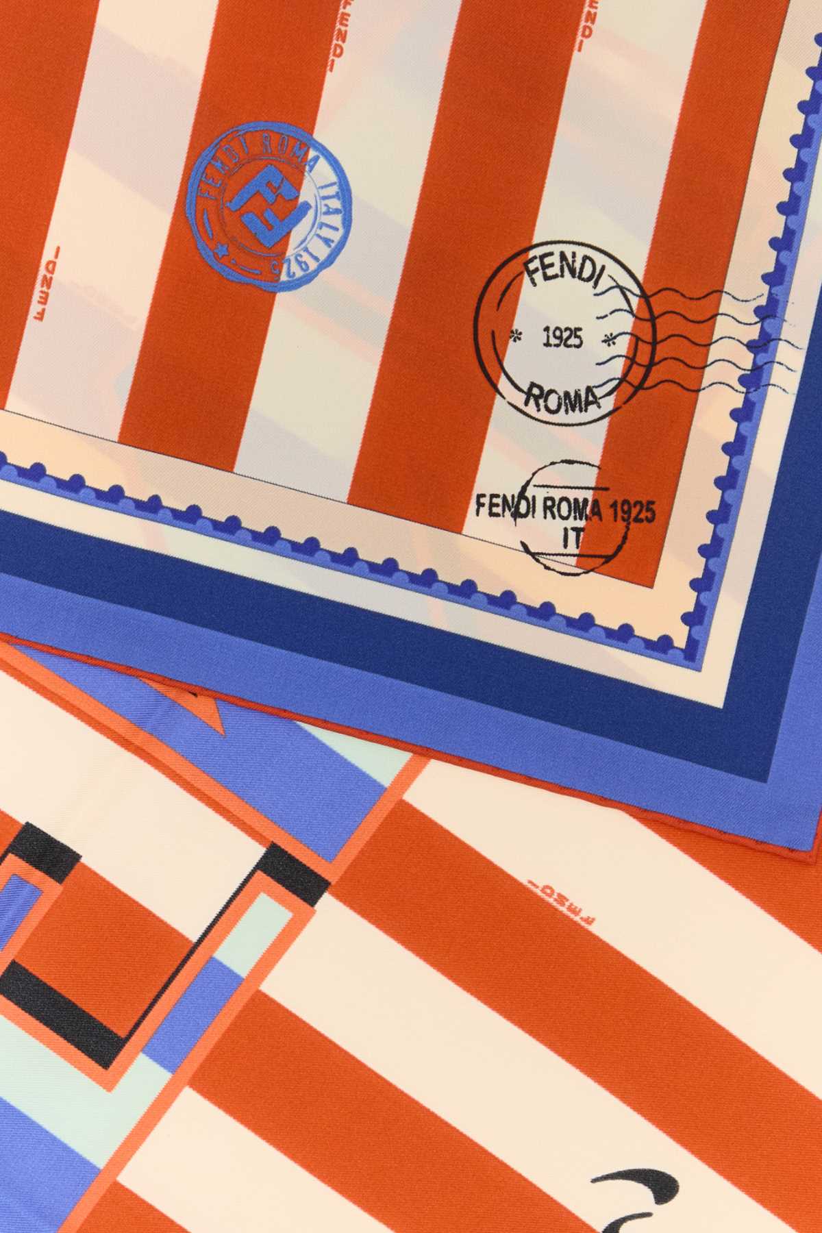 Fendi Foulard 90x90 stampa pequin