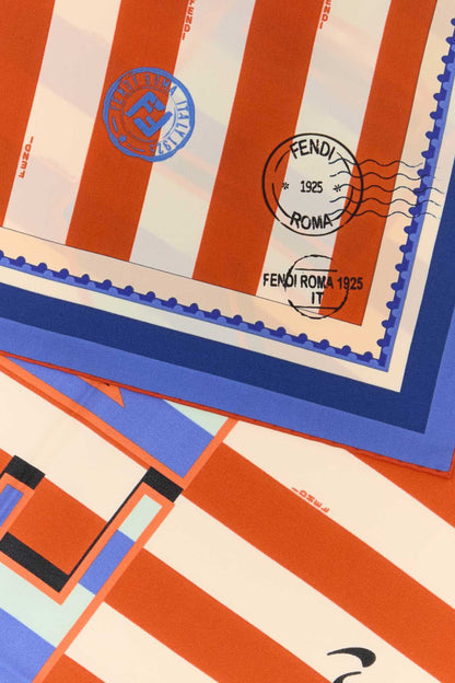 Fendi Foulard 90x90 stampa pequin