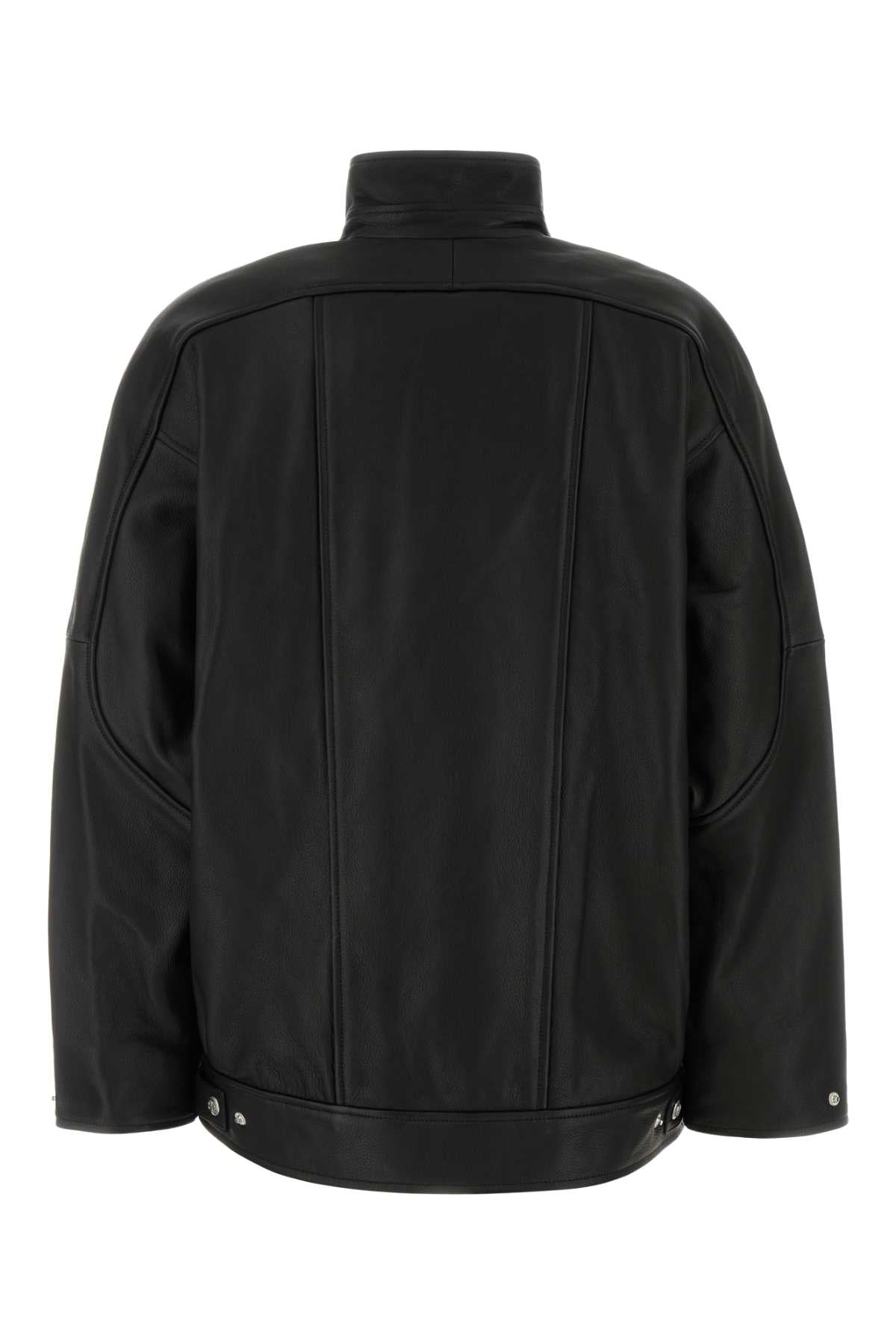 SANDY JACKET - BLACK LEATHER BLAZERS AND VESTS