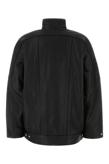 SANDY JACKET - BLACK LEATHER BLAZERS AND VESTS