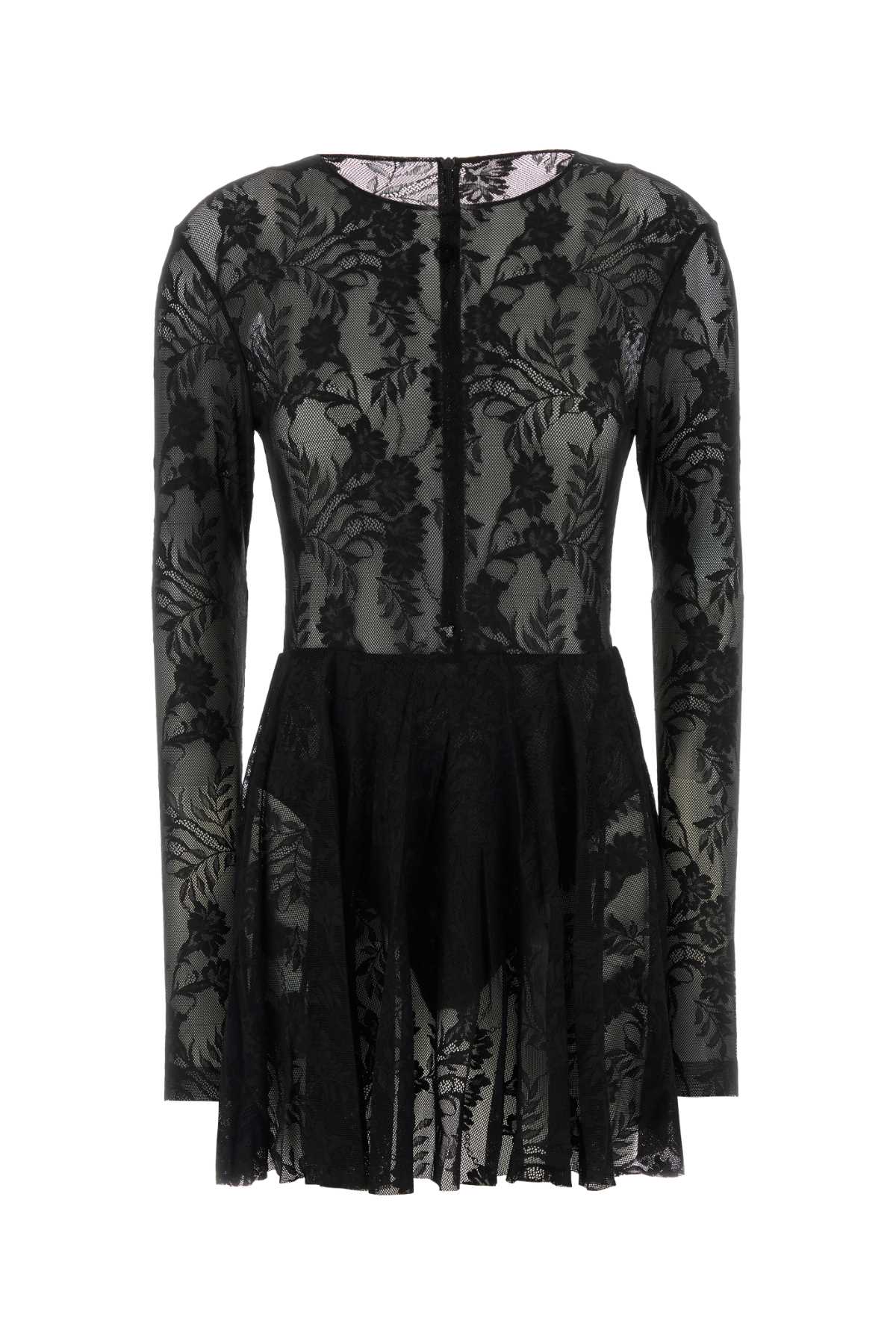 LONG SLEEVE CREW FLARED MINI DRESS DRESSES