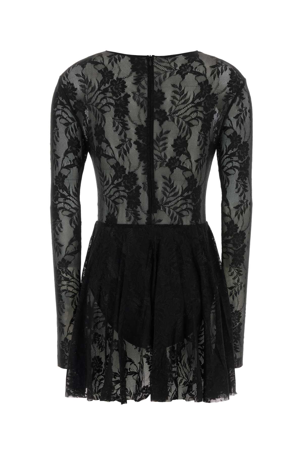 LONG SLEEVE CREW FLARED MINI DRESS DRESSES