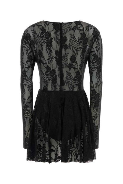 LONG SLEEVE CREW FLARED MINI DRESS DRESSES
