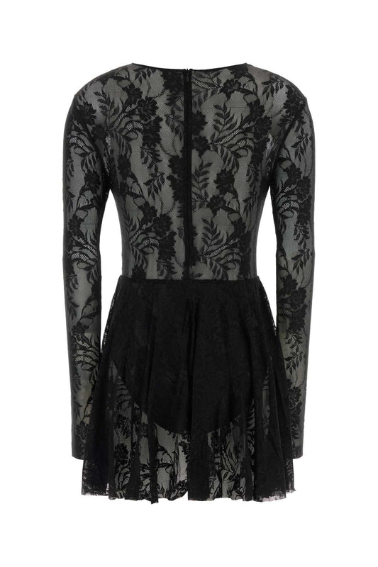 LONG SLEEVE CREW FLARED MINI DRESS DRESSES
