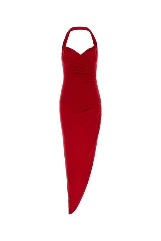 CAYLA SIDE DRAPE GOWN DRESSES
