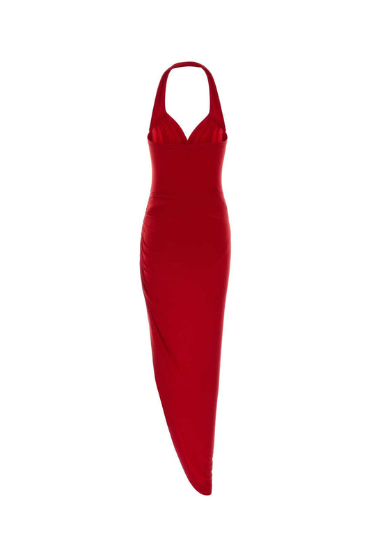 CAYLA SIDE DRAPE GOWN DRESSES