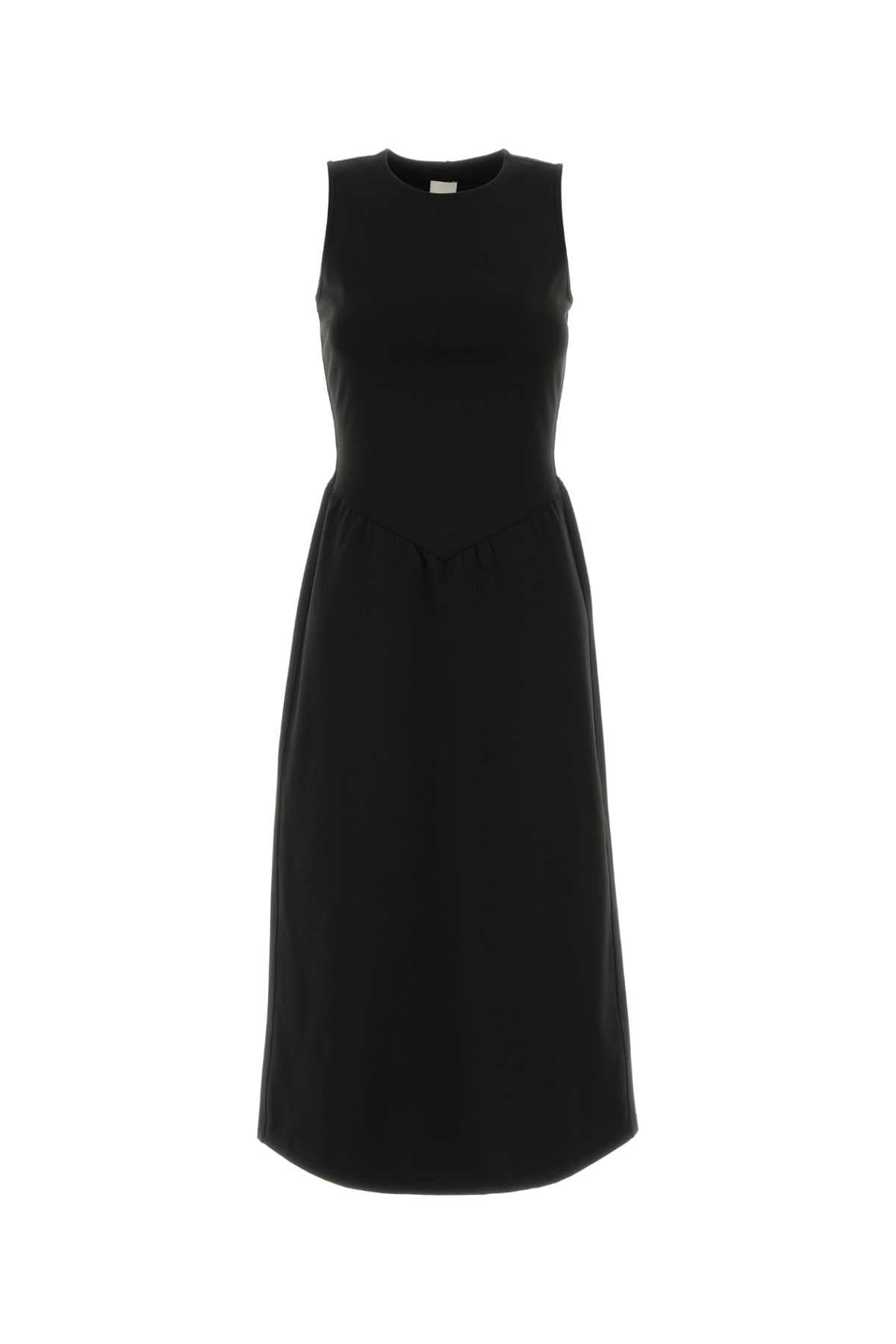SL INTERLOCK CREW NK FLARE MIDI DRESSES
