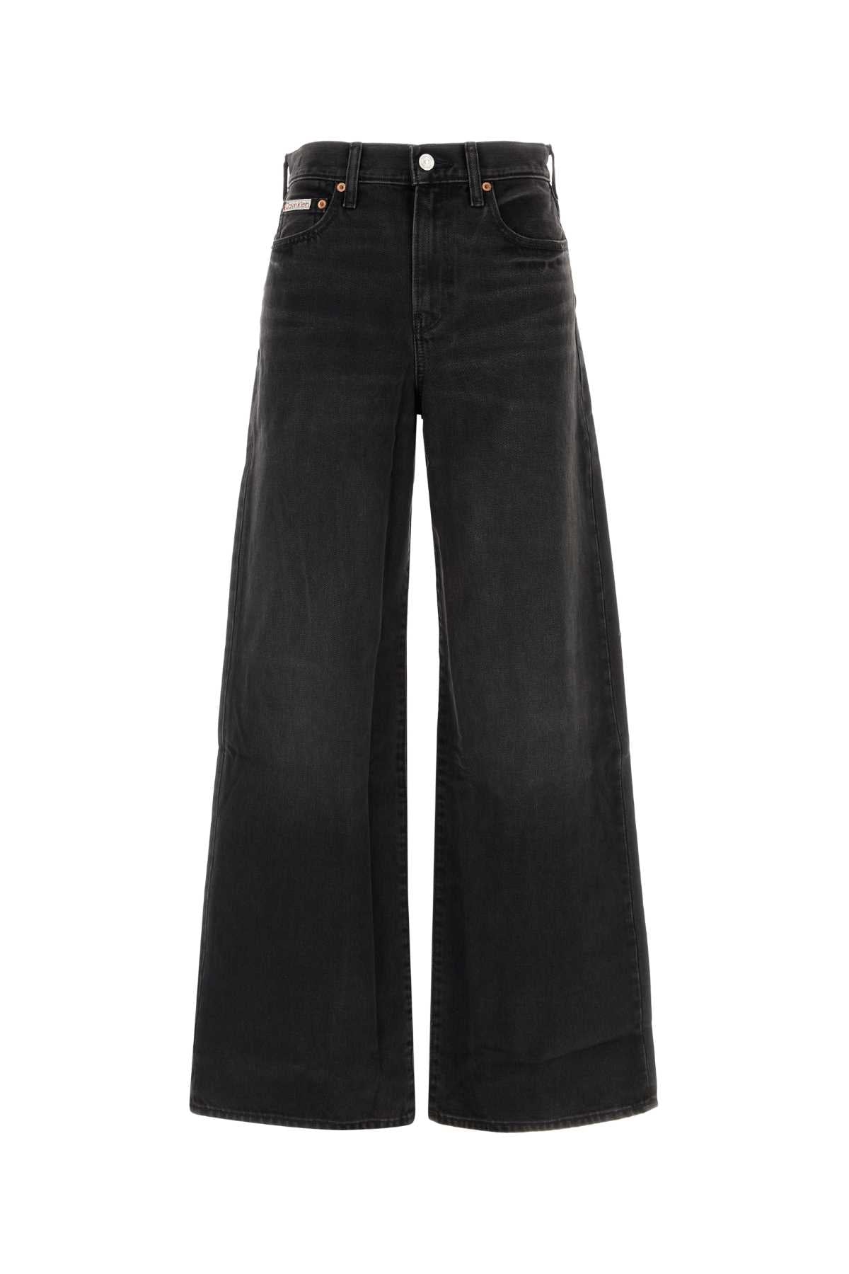 THE WIDE LEG EVENING BLACK JEANS