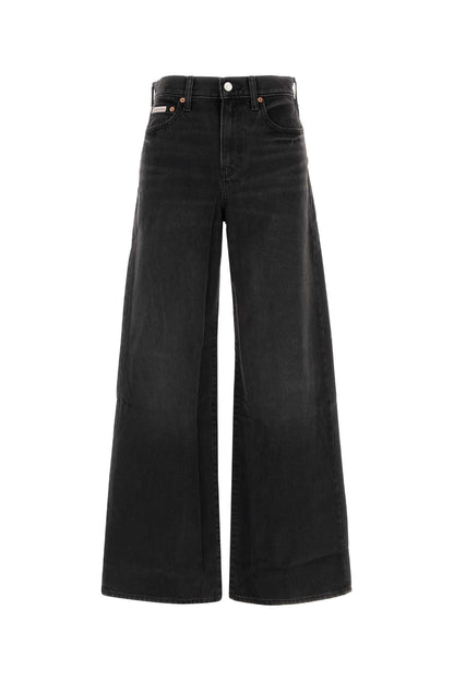 THE WIDE LEG EVENING BLACK JEANS