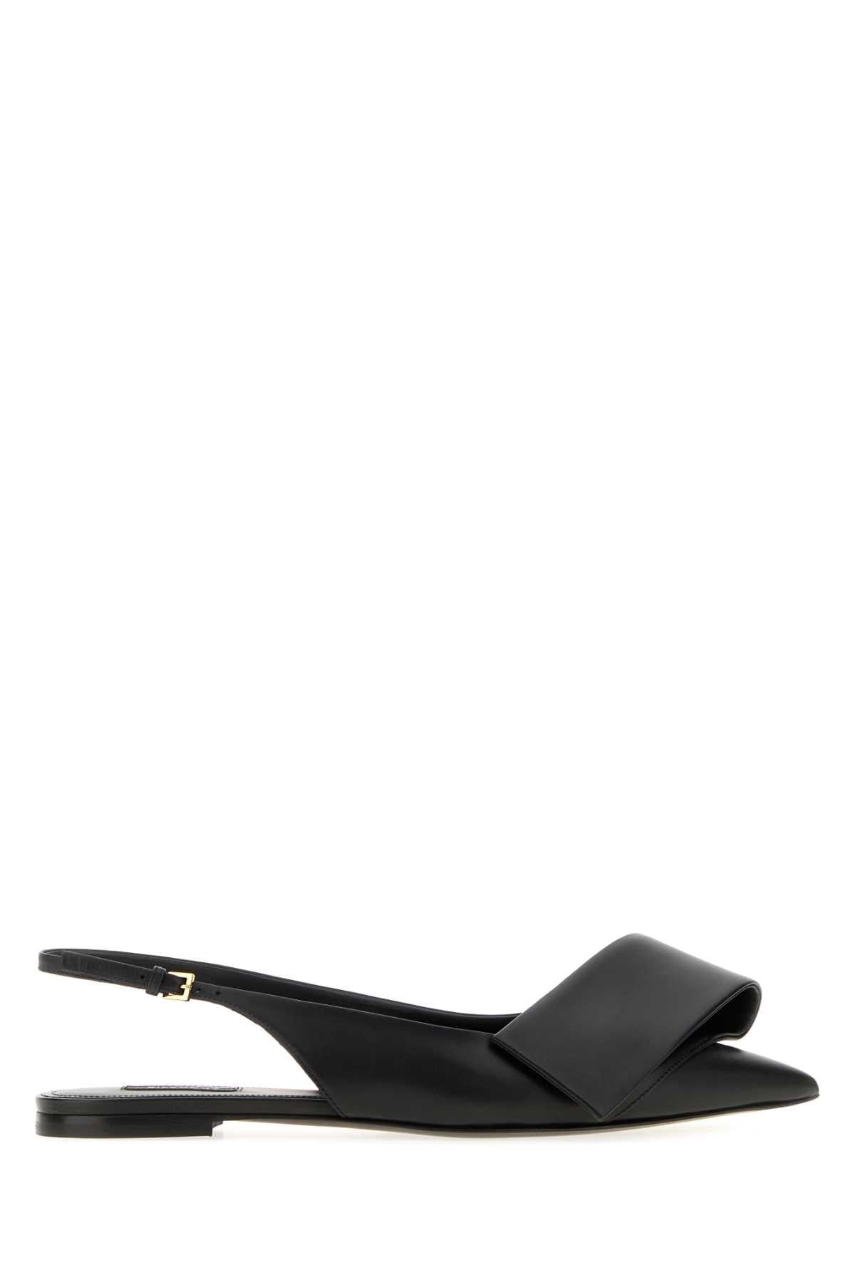 TWISTED RIBBON FLAT SLINGBACK BALLERINAS