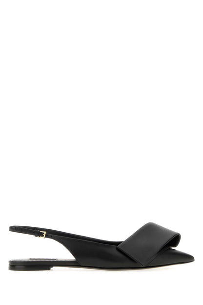 TWISTED RIBBON FLAT SLINGBACK BALLERINAS