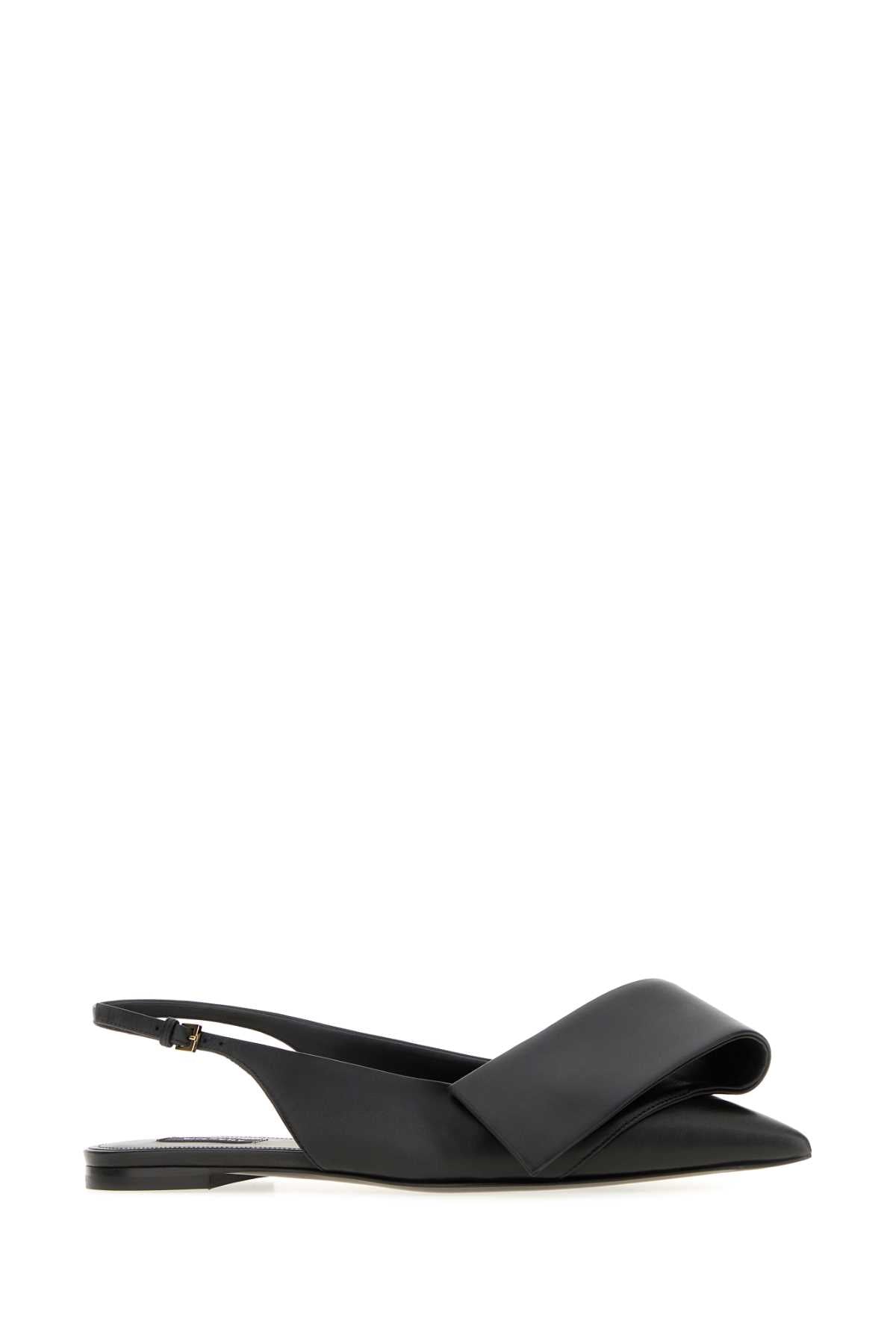 TWISTED RIBBON FLAT SLINGBACK BALLERINAS