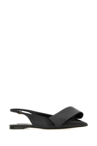 TWISTED RIBBON FLAT SLINGBACK BALLERINAS