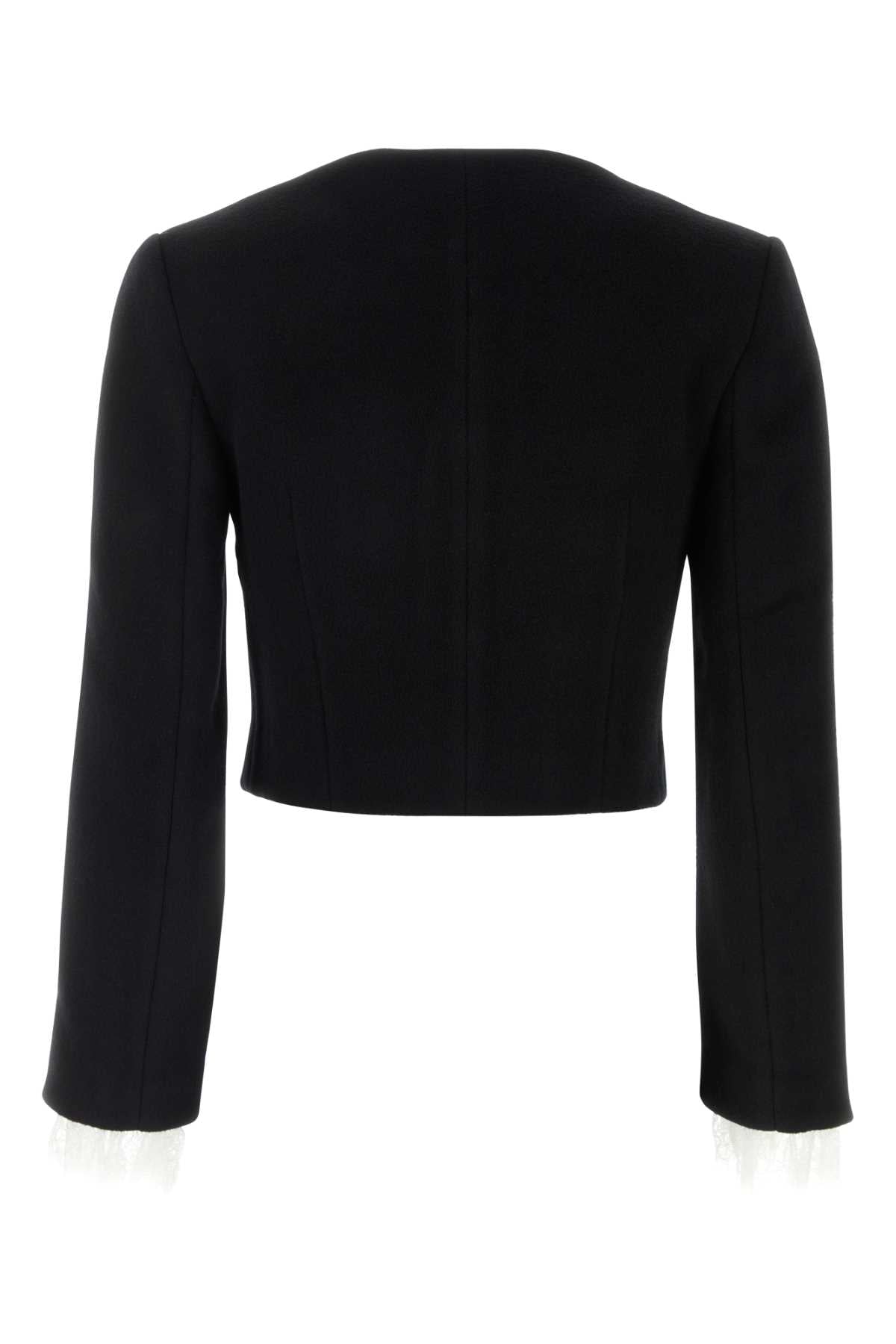 BLACK BUTTON DOWN JACKET BLAZERS AND VESTS