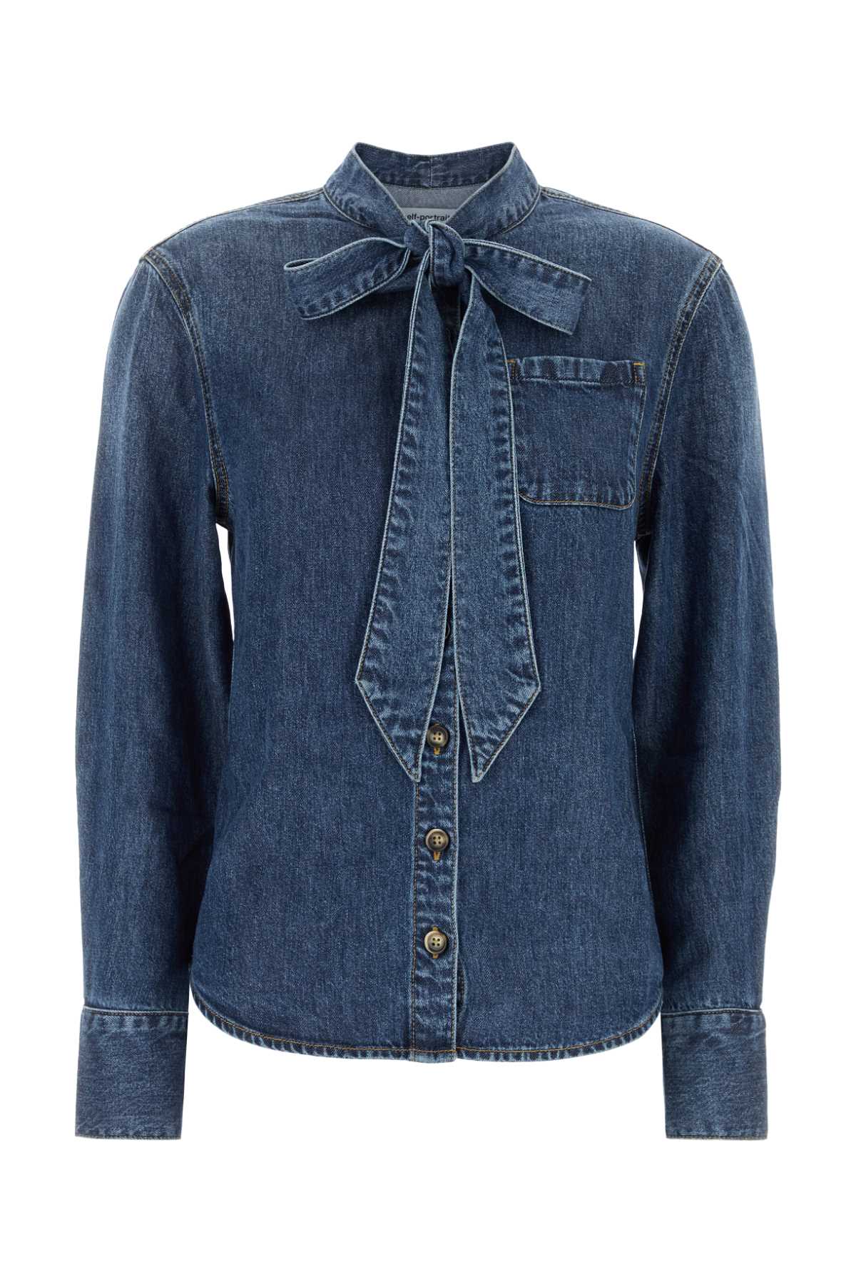 DENIM TIE NECK SHIRT PANTS