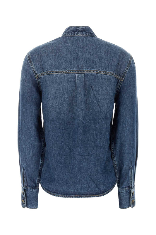 DENIM TIE NECK SHIRT PANTS