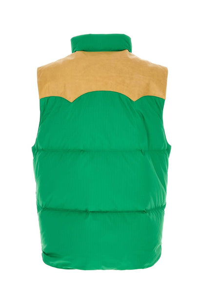 WOVEN-VEST DOWN JACKETS
