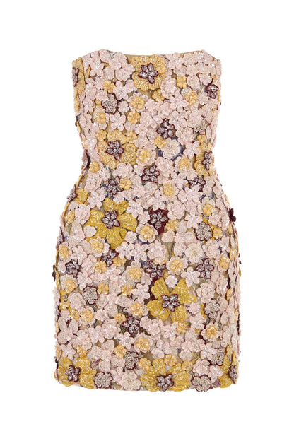 SIRRA EMBROIDERED &
BEADED FLORAL LACE
MINI DRESS DRESSES