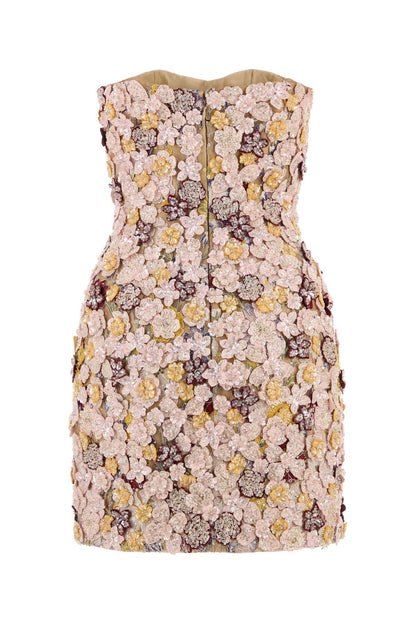 SIRRA EMBROIDERED &
BEADED FLORAL LACE
MINI DRESS DRESSES