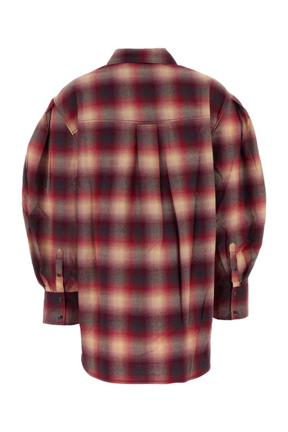 Cotton Flannel Check Pleated Sleeve Shirt SHIRTS