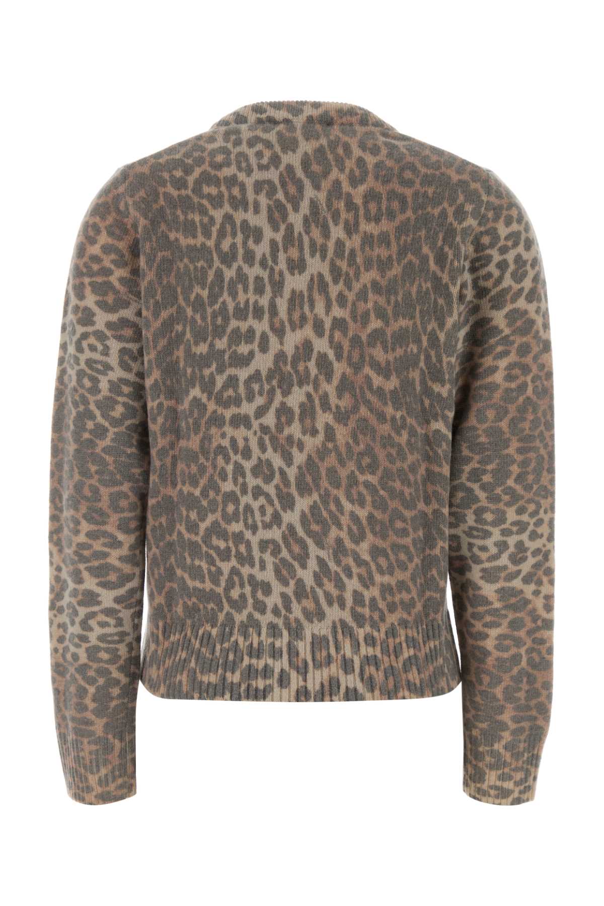 Ganni Graphic wool sweater tiger
