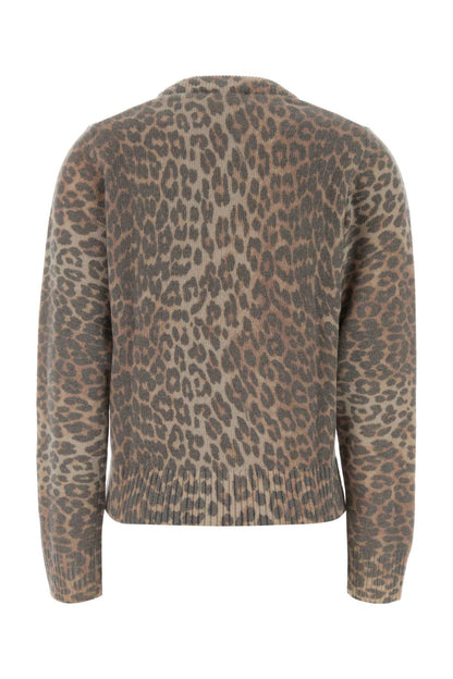 Ganni Graphic wool sweater tiger